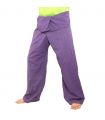 Pantalon de pêcheur thaïlandais Cottonmix extra long - violet