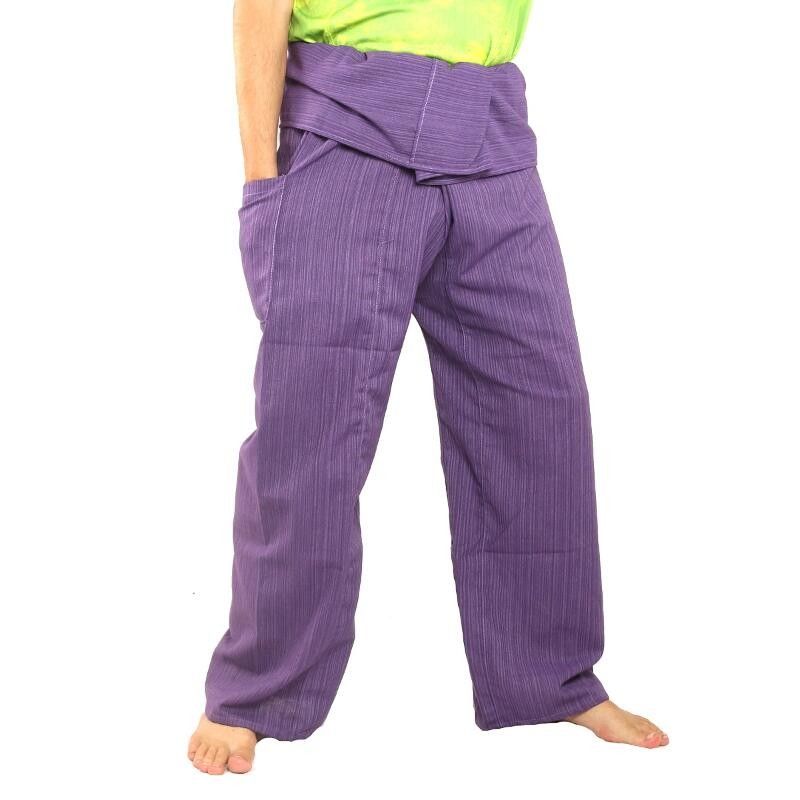 Pantalon de pêcheur thaïlandais Cottonmix extra long - violet