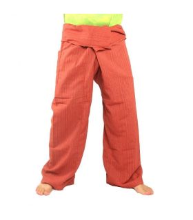 Thai Fisherman Pants Cottonmix extra lang - rotbraun