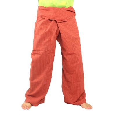 Thai Fisherman Pants Cottonmix extra lang - rotbraun