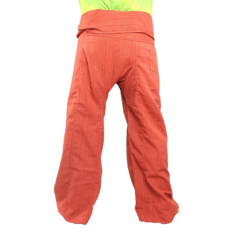 Thai Fisherman Pants Cottonmix extra lang - rotbraun