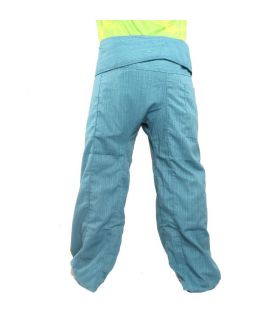 Pantalon de pêcheur thaïlandais Cottonmix extra long - bleu