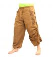 Thai Hippie Hose zum Zubinden Ethno Applikation aus schwerer Baumwolle