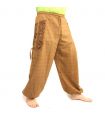 Thai Hippie Hose zum Zubinden Ethno Applikation aus schwerer Baumwolle
