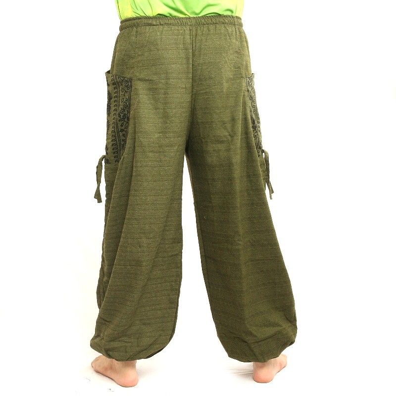 Thai hippie pants for tying Ethno application made of heavy cotton