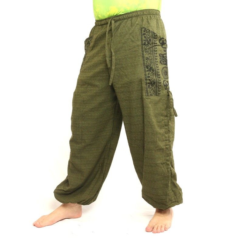 Thai hippie pants for tying Ethno application made of heavy cotton