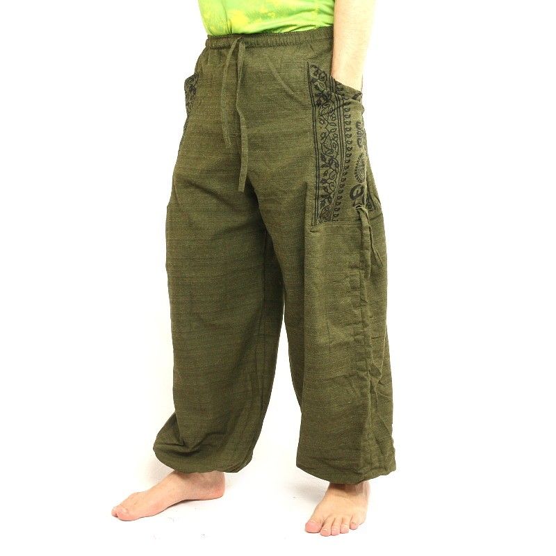 Thai hippie pants for tying Ethno application made of heavy cotton