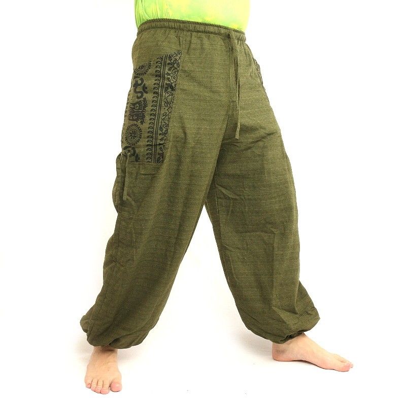 Thai hippie pants for tying Ethno application made of heavy cotton