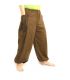 Pantalons hippie thaïlandais pour la ligature Application ethno du coton lourd