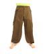 Pantalons hippie thaïlandais pour la ligature Application ethno du coton lourd