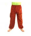Chillerhose Schnörkelmuster dunkles orange