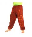 Chillerhose Schnörkelmuster dunkles orange