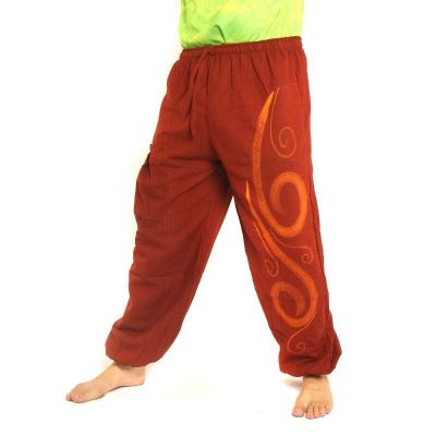 Pantalon Chiller à motif de gribouillis orange foncé