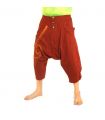 Harem capri pants with spiral pattern