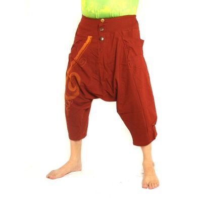 Pantalon Harem capri avec motif en spirale