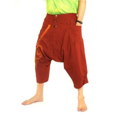 Pantalon Harem capri avec motif en spirale