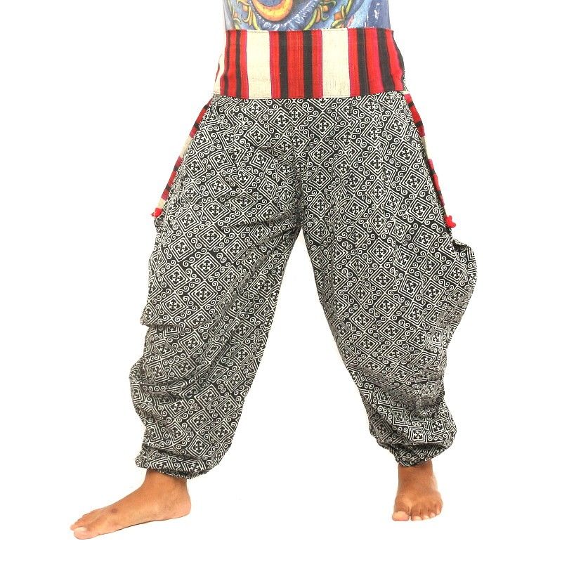 Plush pants printed