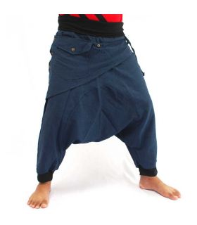 Harem pants with removable pocket