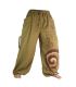 Harem pants for tying Spiral design in heavy cotton