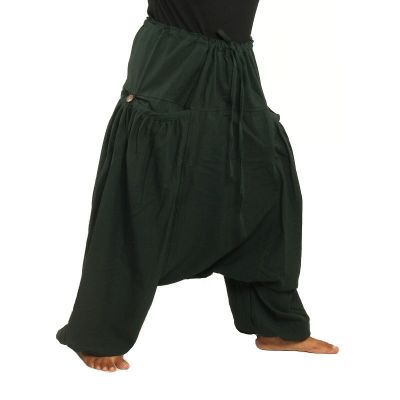 Aladinhose mit 2 tiefen Seitentaschen, grün