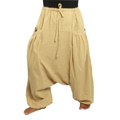 Aladinhose mit 2 tiefen Seitentaschen, beige