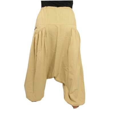 Aladinhose mit 2 tiefen Seitentaschen, beige