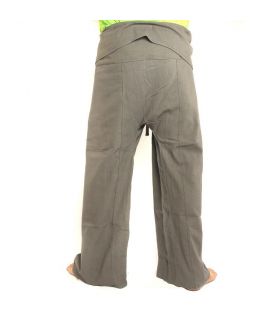Thai Fischerhose - grau - extra lang Baumwolle