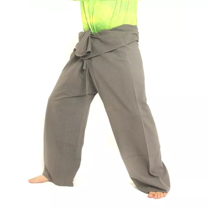 Thai fisherman pants - grey - extra long cotton