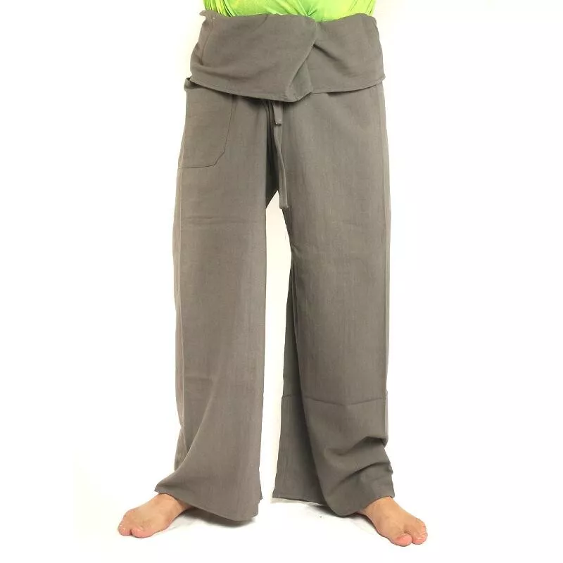 Thai fisherman pants - grey - extra long cotton