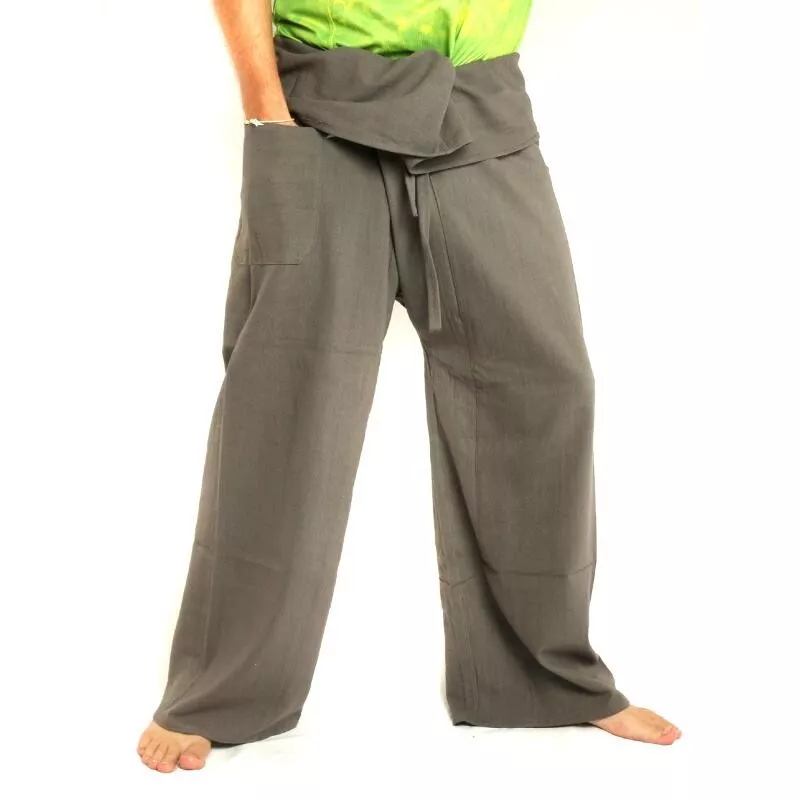 Thai fisherman pants - grey - extra long cotton