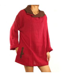 Chemise en coton pour la taille des femmes ML rouge