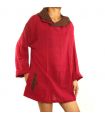 Chemise en coton pour femmes taille M-L rouge