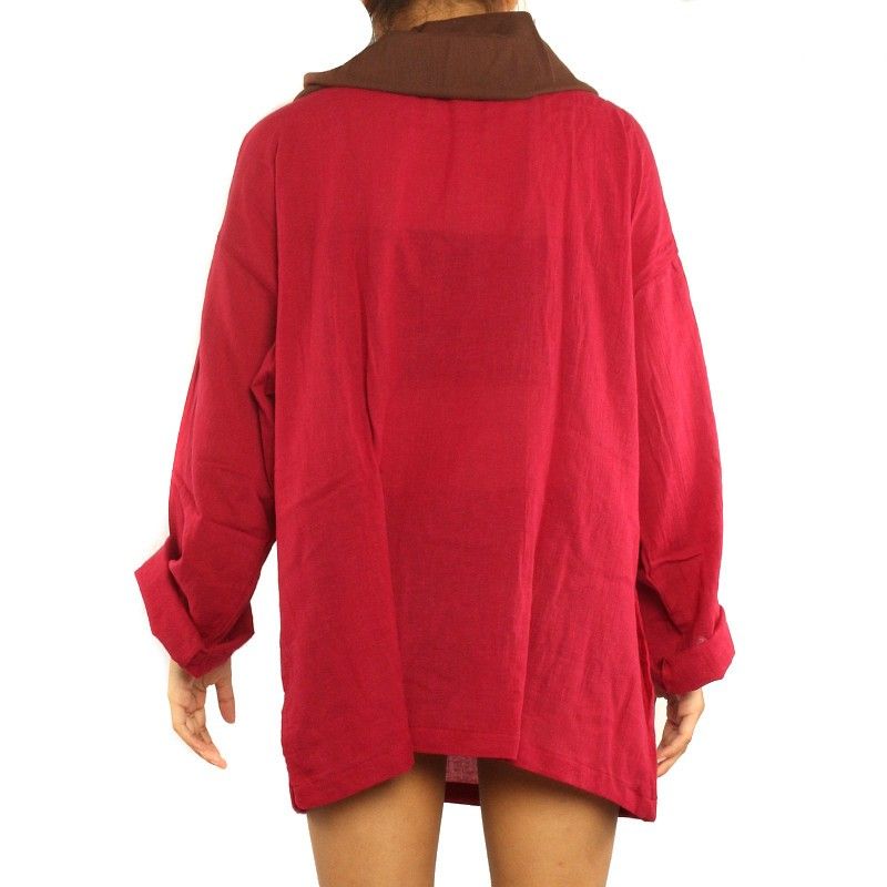 Baumwollhemd für Frauen Größe M-L rot