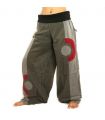 Schlaghose im Knitterlook - grau