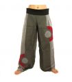 Flared trousers creased look - grey