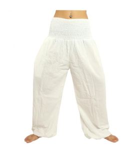 Sarouel confortable en coton blanc
