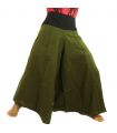 Samurai Hose Baumwolle dunkles oliv grün