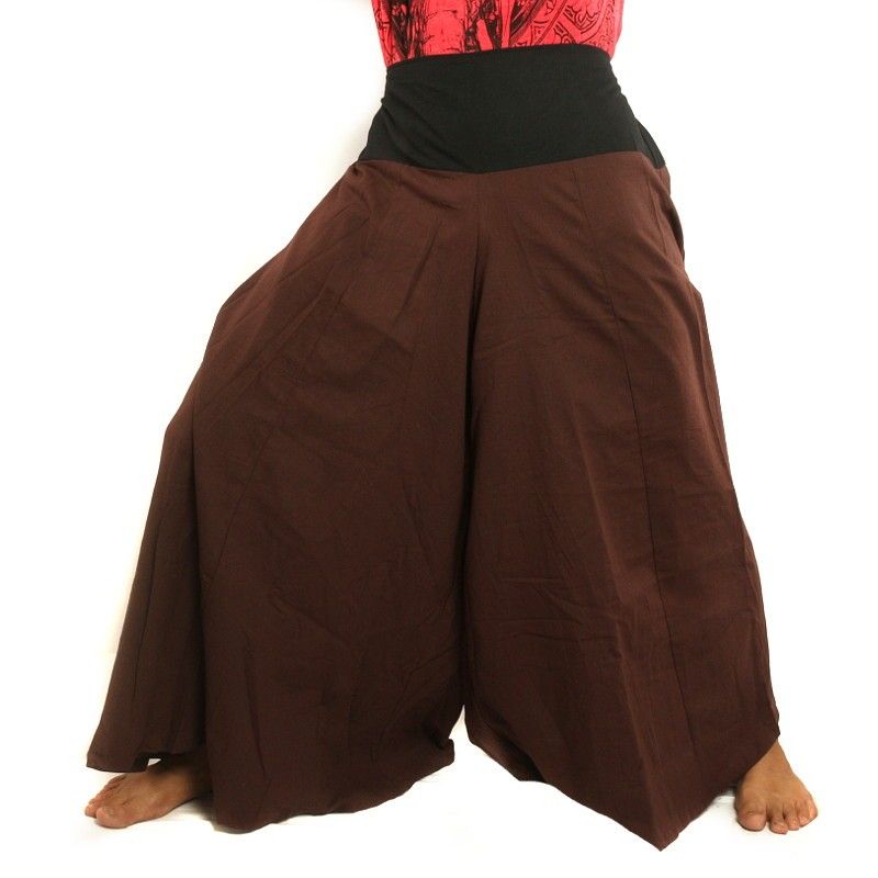 Samurai pants cotton brown, black