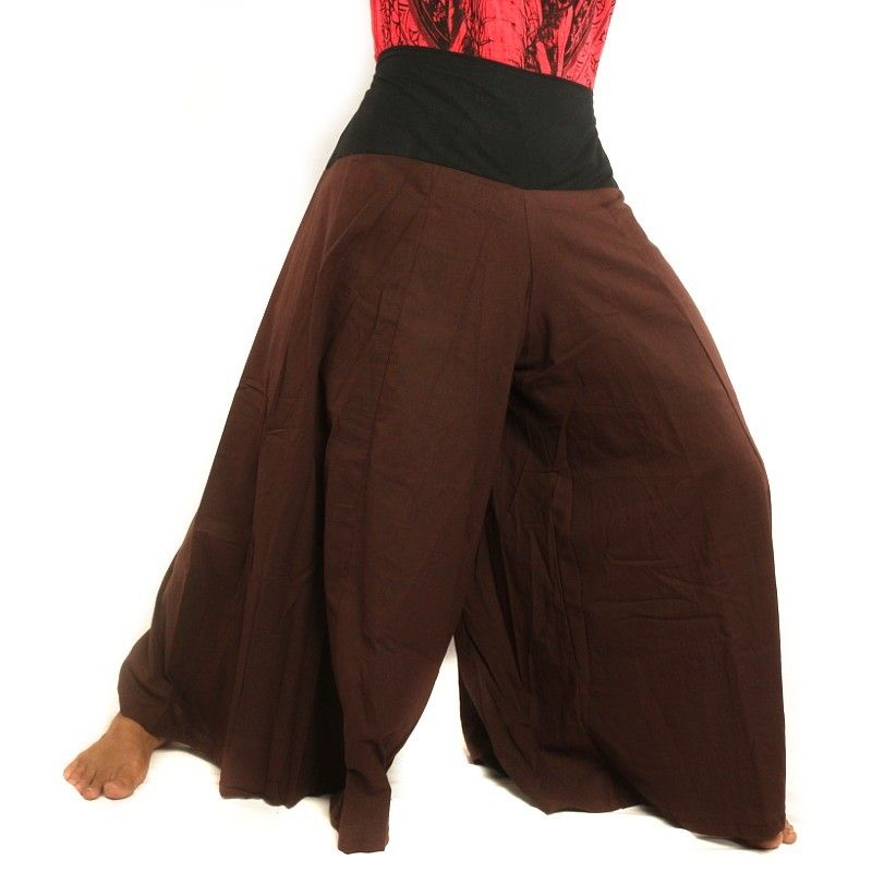Samurai pants cotton brown, black