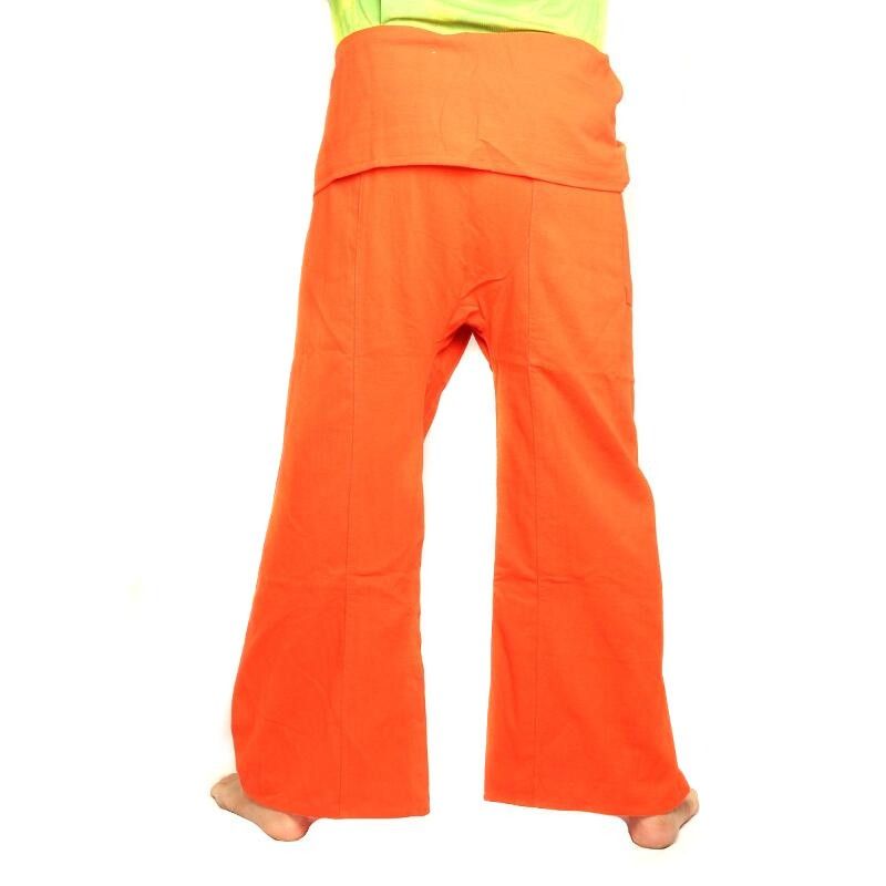 Thai fisherman pants - orange - extra long cotton