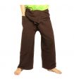 Pantalones de pescador tailandeses - marrón - algodón extra largo