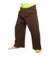Thai Fischerhose - braun - extra lang Baumwolle