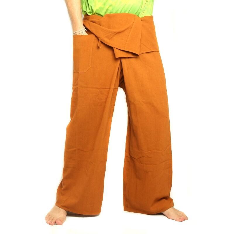 Thai Fischerhose - ocker gelb - extra lang Baumwolle
