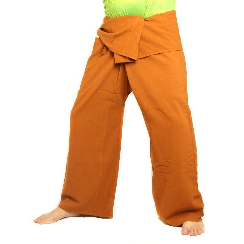 Thai Fischerhose - ocker gelb - extra lang Baumwolle