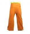 Pantalon de pêcheur thaïlandais - jaune ocre - coton extra long