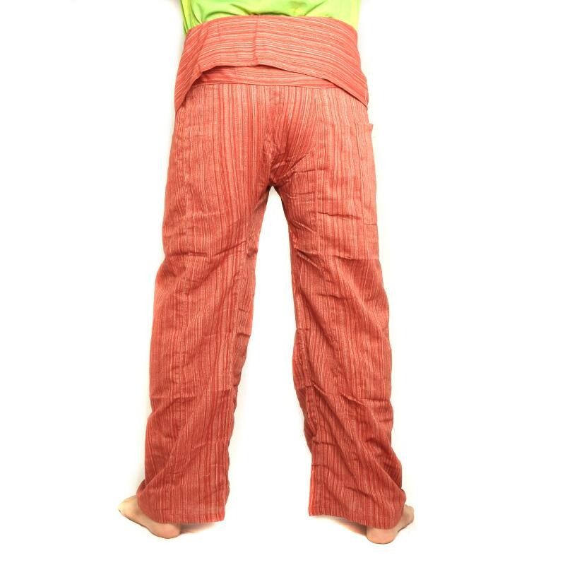 Thai Fisherman Pants Cottonmix extra lang - rotbraun