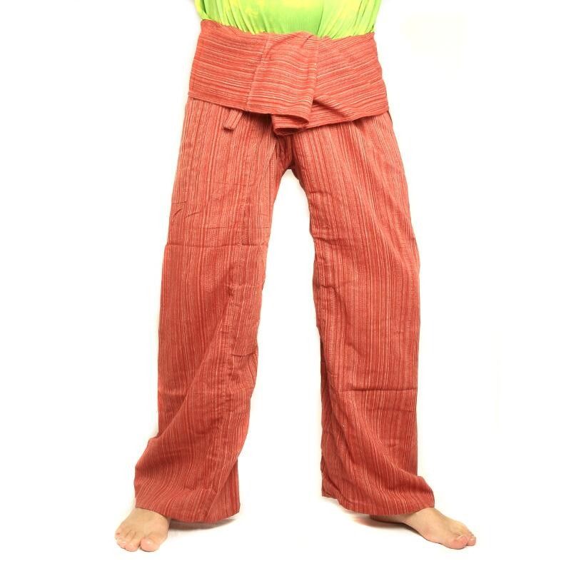 Thai Fisherman Pants Cottonmix extra lang - rotbraun