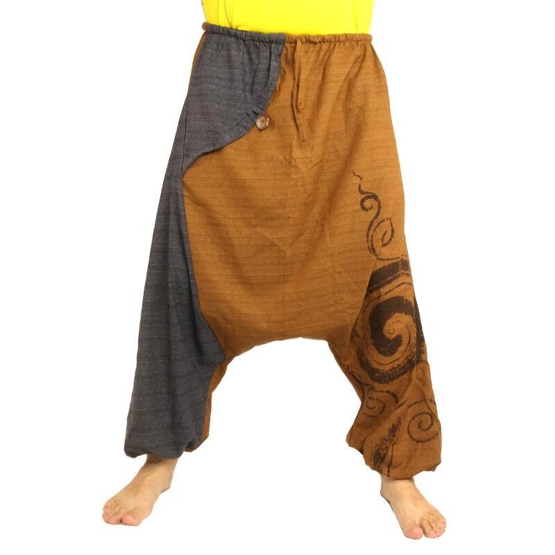 Aladinhose zweifarbig mit Spirale bedruck
