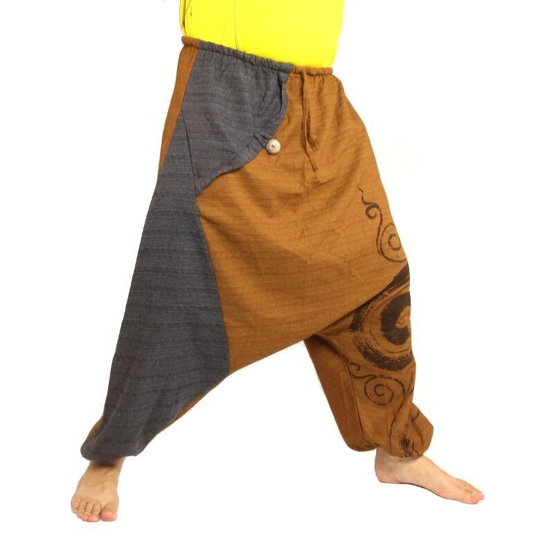 Aladinhose zweifarbig mit Spirale bedruck