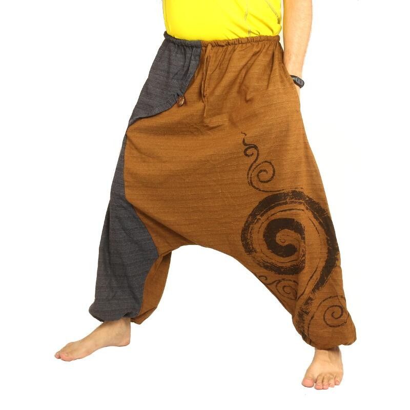 Aladinhose zweifarbig mit Spirale bedruck